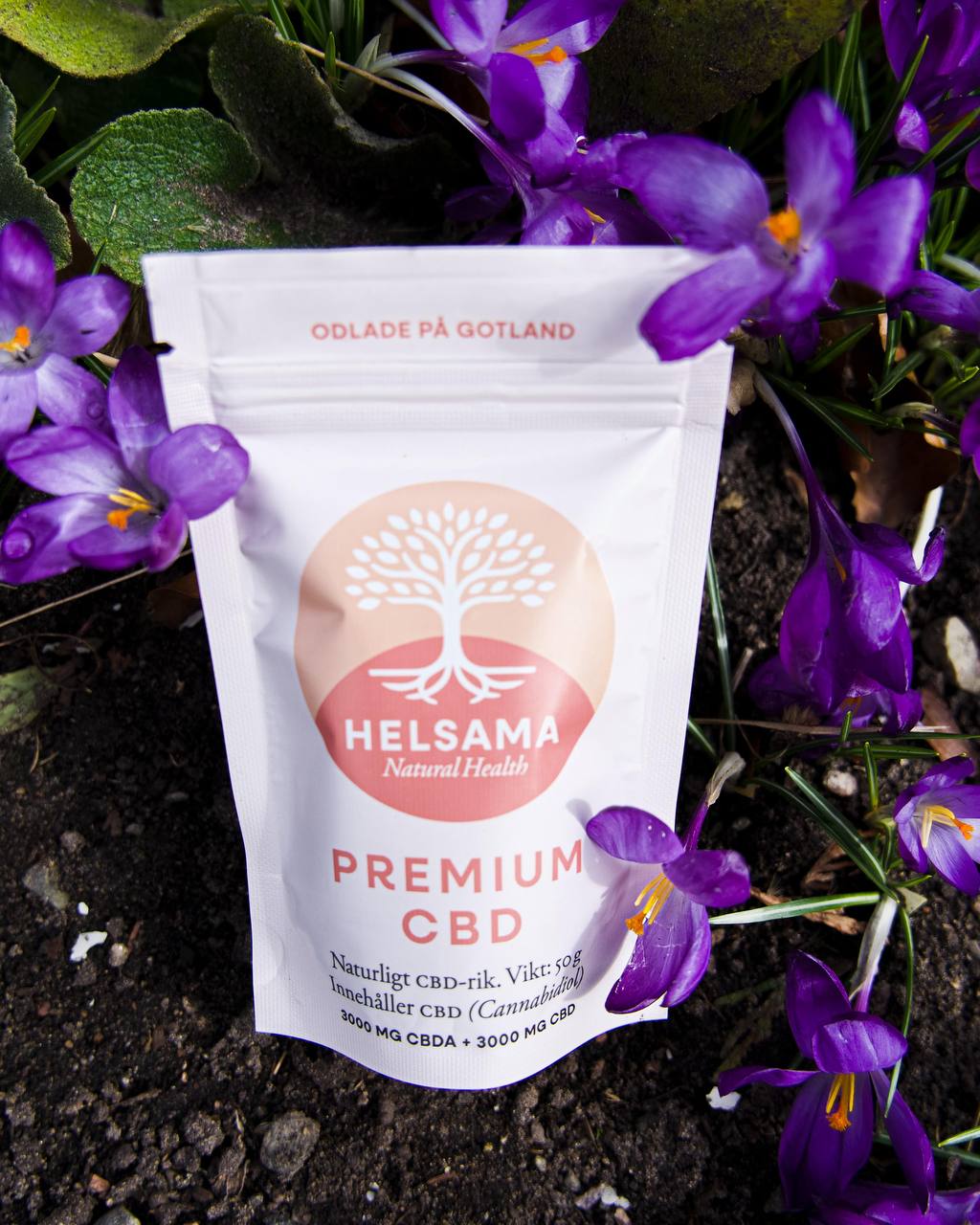 Helsamas Premium CBD Hampa, malen råhampa från Gotland